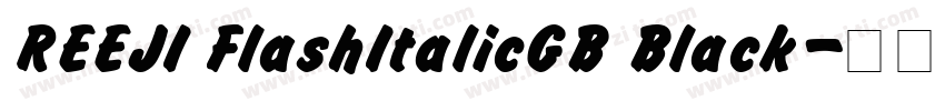 REEJI FlashItalicGB Black字体转换